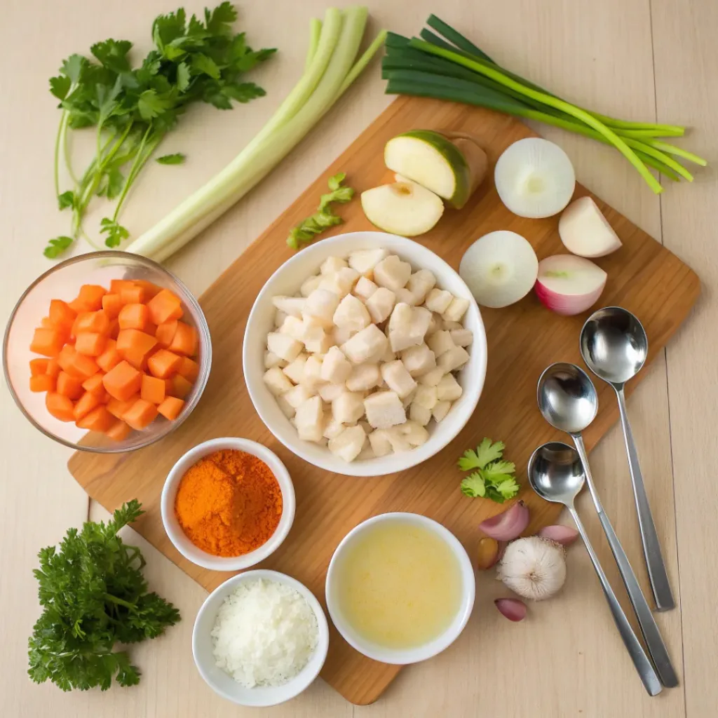 Ingredients for making Mulligatawny soup