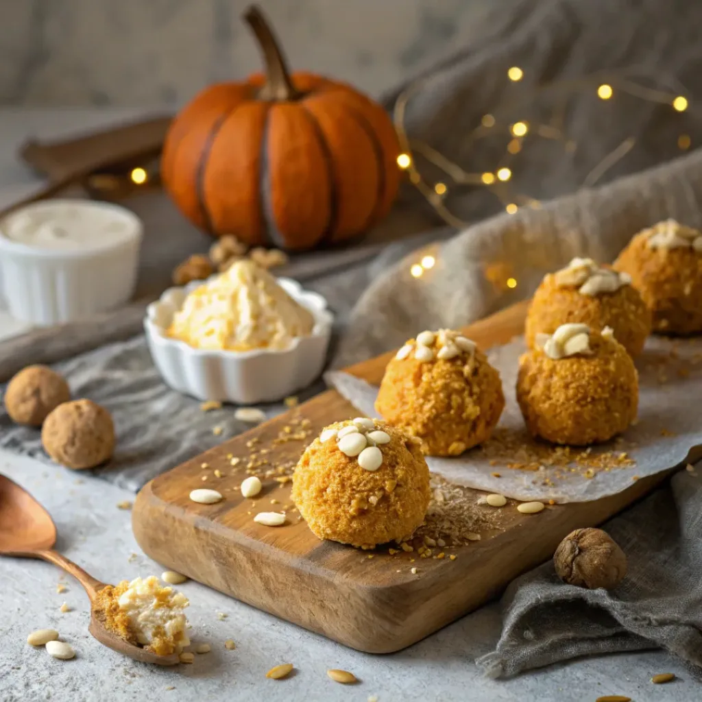 No-Bake Pumpkin Cheesecake Balls