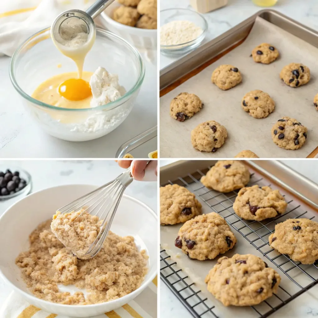 Chewy Oatmeal Raisin Cookies 7 Step-by-step process of making Oatmeal Raisin Cookies