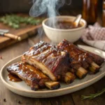 Oven Baked Beef Back Ribs – Tender and Juicy 9 Oven baked beef back ribs with glossy barbecue glaze