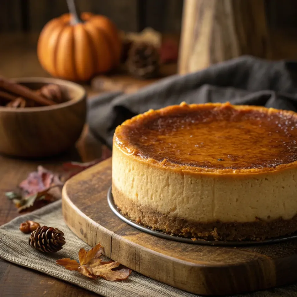 Pumpkin Crème Brûlée Cheesecake