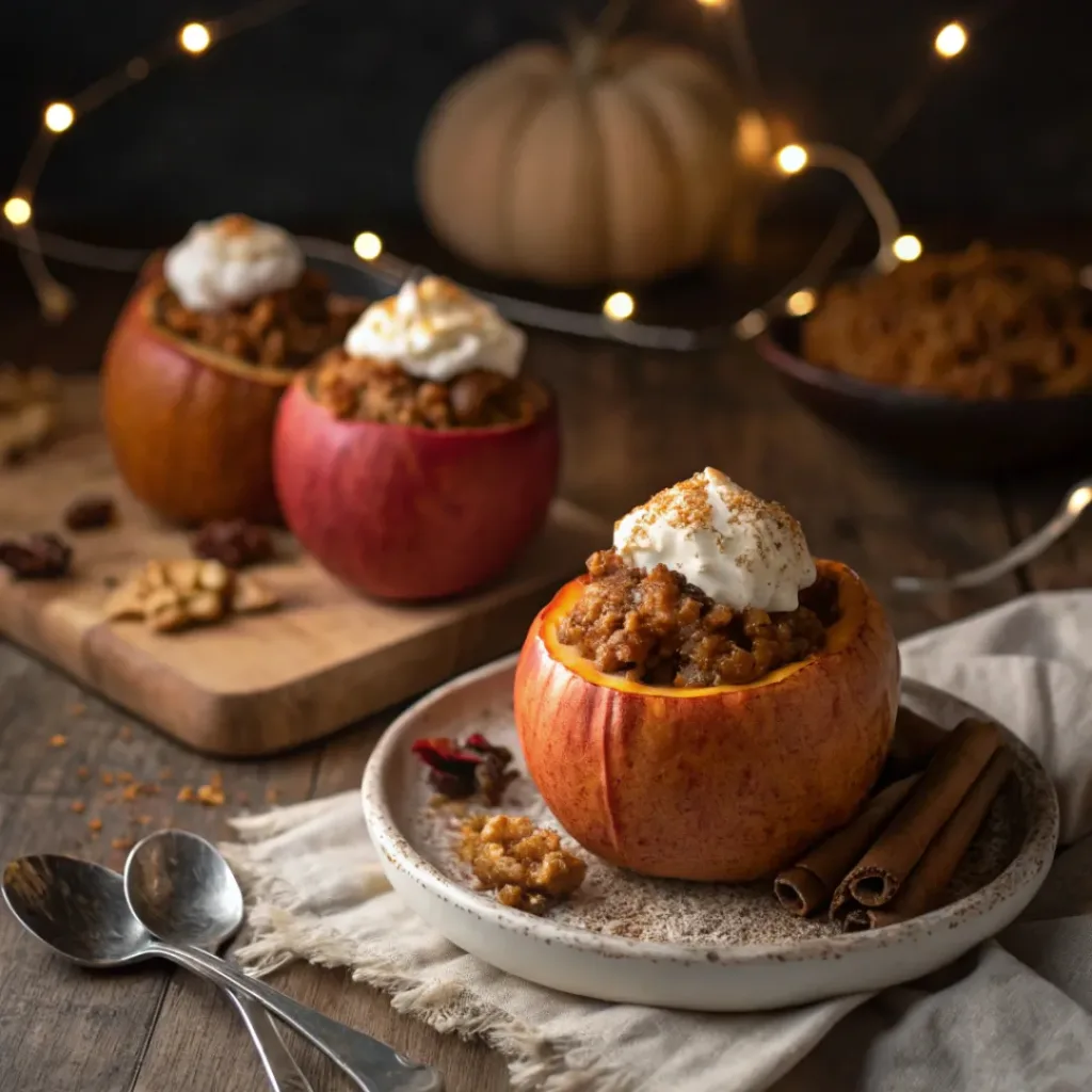 Pumpkin Pie Stuffed Baked Apples