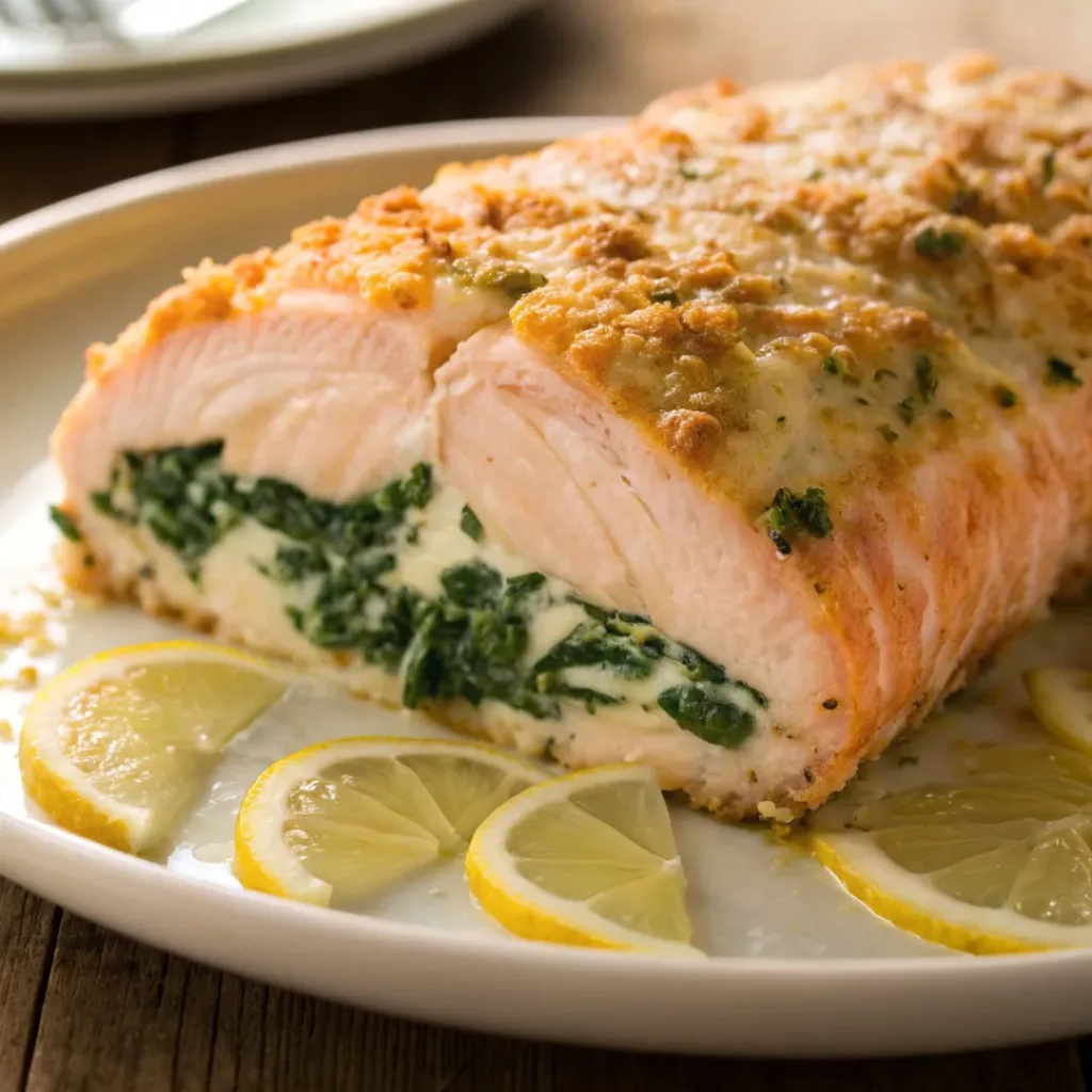 Baked Stuffed Salmon – Juicy, Flavorful, and Simple 8 Stuffed salmon served