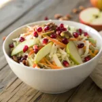 Bowl of fresh Winter Crunch Salad with colorful ingredients