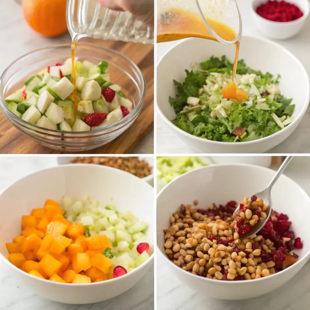 Easy Winter Crunch Salad Recipe for Any Meal 7 Step-by-step process of making Winter Crunch Salad