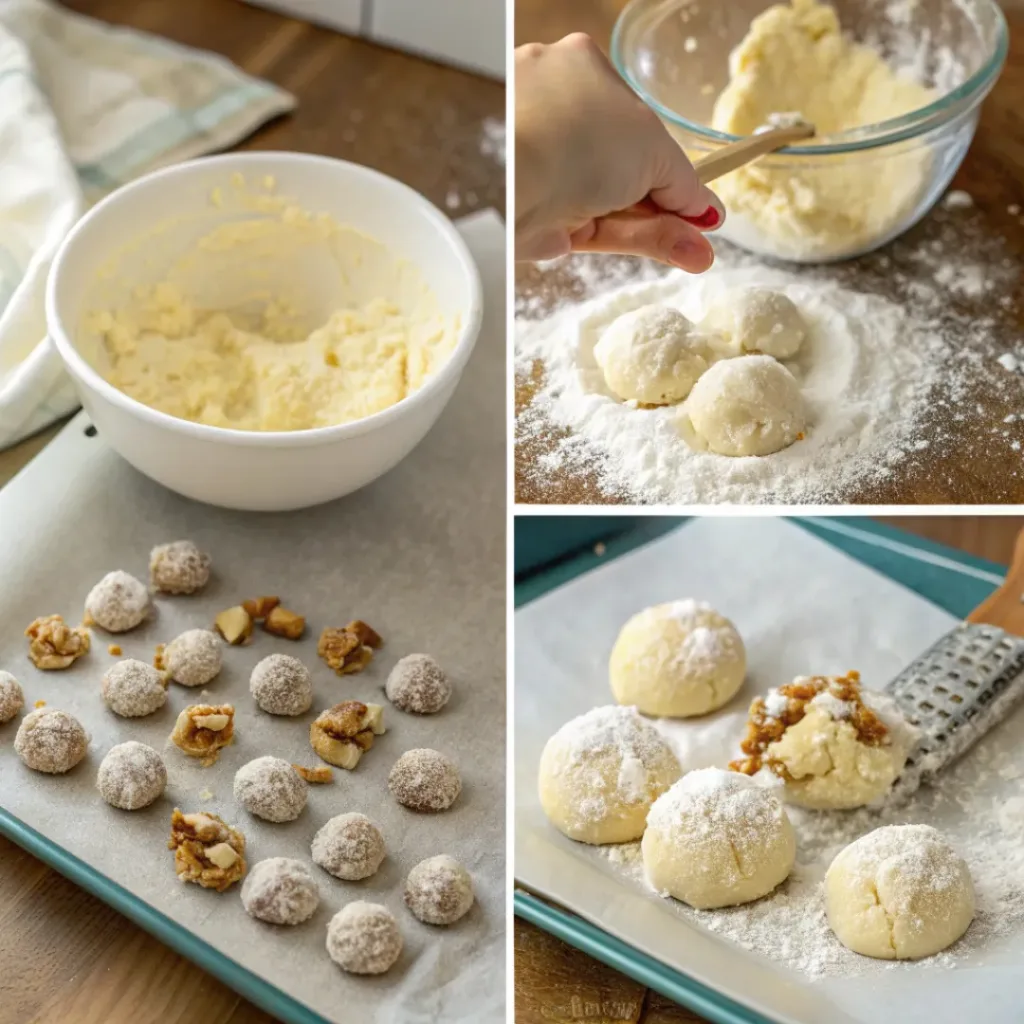 Snowball Cookies with Powdered Sugar 7 Step-by-step photos of how to make Snowball Cookies
