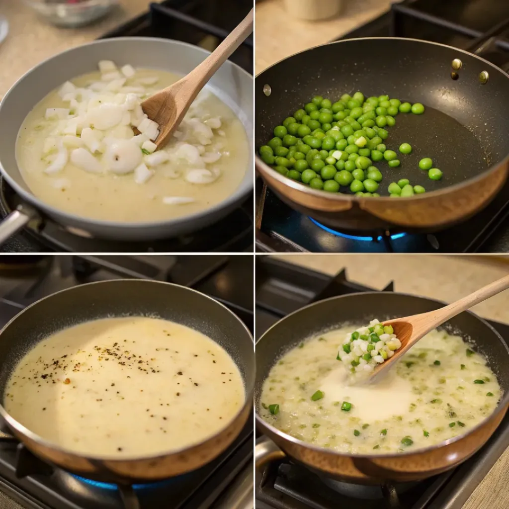Easy Homemade Pea Soup – Healthy and Delicious 7 Creamy pea soup served with crusty bread and fresh herbs