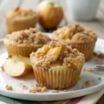 Spiced apple cupcakes with crunchy crumble topping