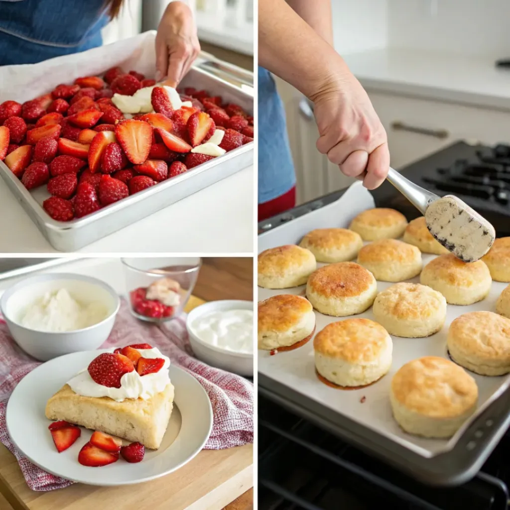 Fresh Strawberry Shortcake with Whipped Cream 7 How to Make Strawberry Shortcake Step by Step