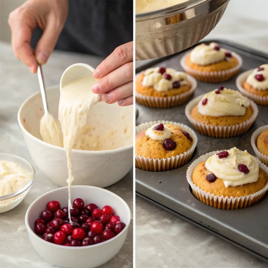 Cranberry Bliss Cupcakes steps