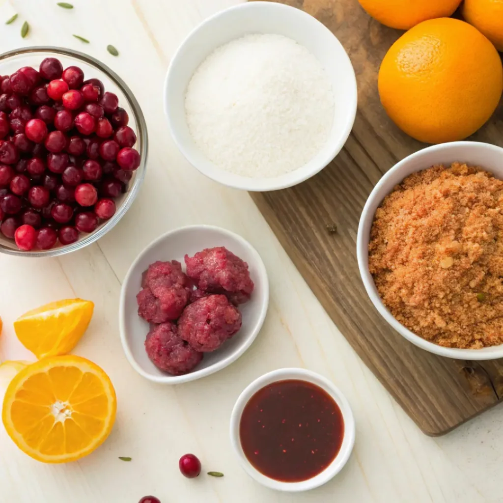 Cranberry Orange Meatballs ingredients