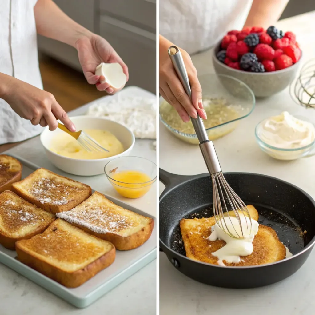 Creme Brulee French Toast steps
