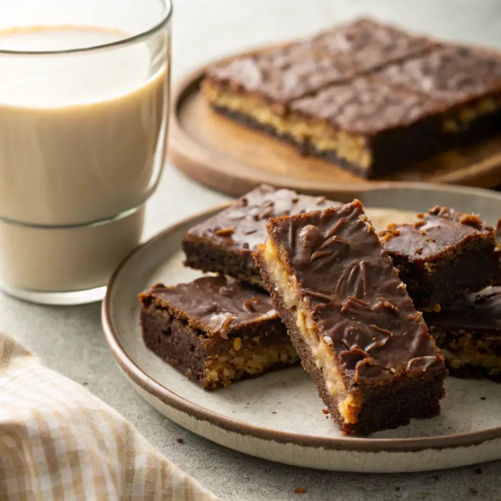 German Chocolate Bars served with milk or coffee