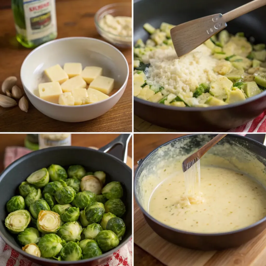 Creamy and Cheesy Brussels Sprout Casserole 7 How to Make Brussels Sprout Casserole