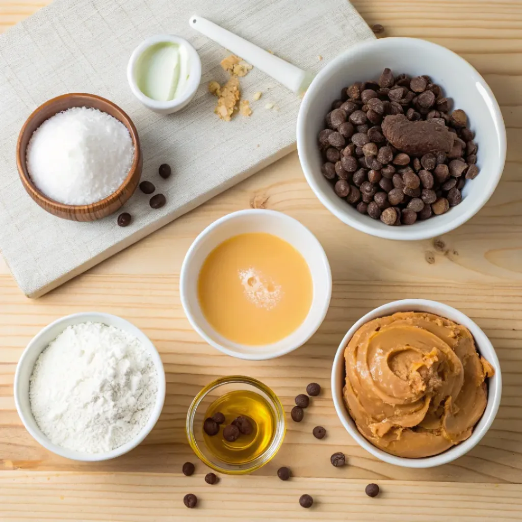 Peanut Butter Fudge – Creamy, Rich, and Irresistible 6 Ingredients laid out for creamy peanut butter fudge