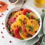 Vibrant winter citrus salad with oranges, grapefruit, and pomegranate seeds