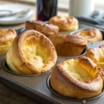Golden, fluffy Yorkshire puddings fresh from the oven