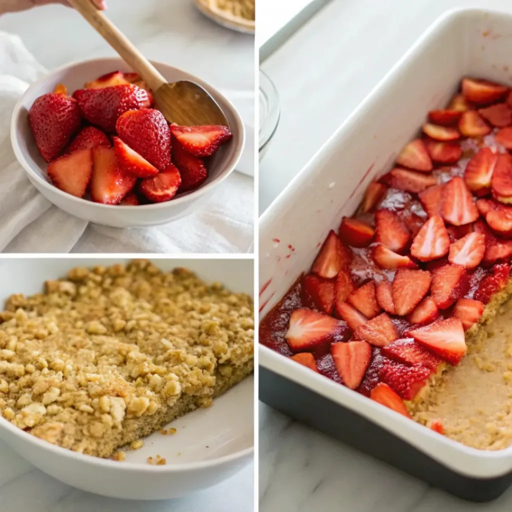 Step-by-step Strawberry Crisp preparation