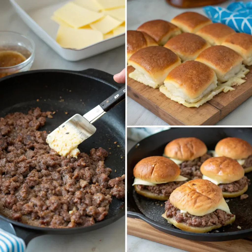 Mini Cheeseburger Sliders – Juicy & Cheesy 7 Step-by-step cheeseburger sliders process