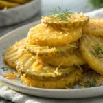 Cheesy Dill Pickle Chips on plate