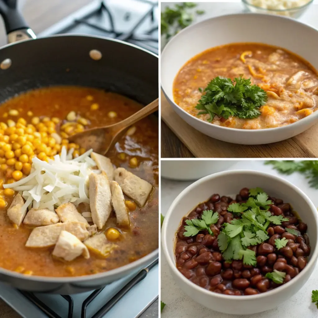 Chicken Enchilada Soup – Creamy, Spicy & Comforting 7 Step-by-step Chicken Enchilada Soup process