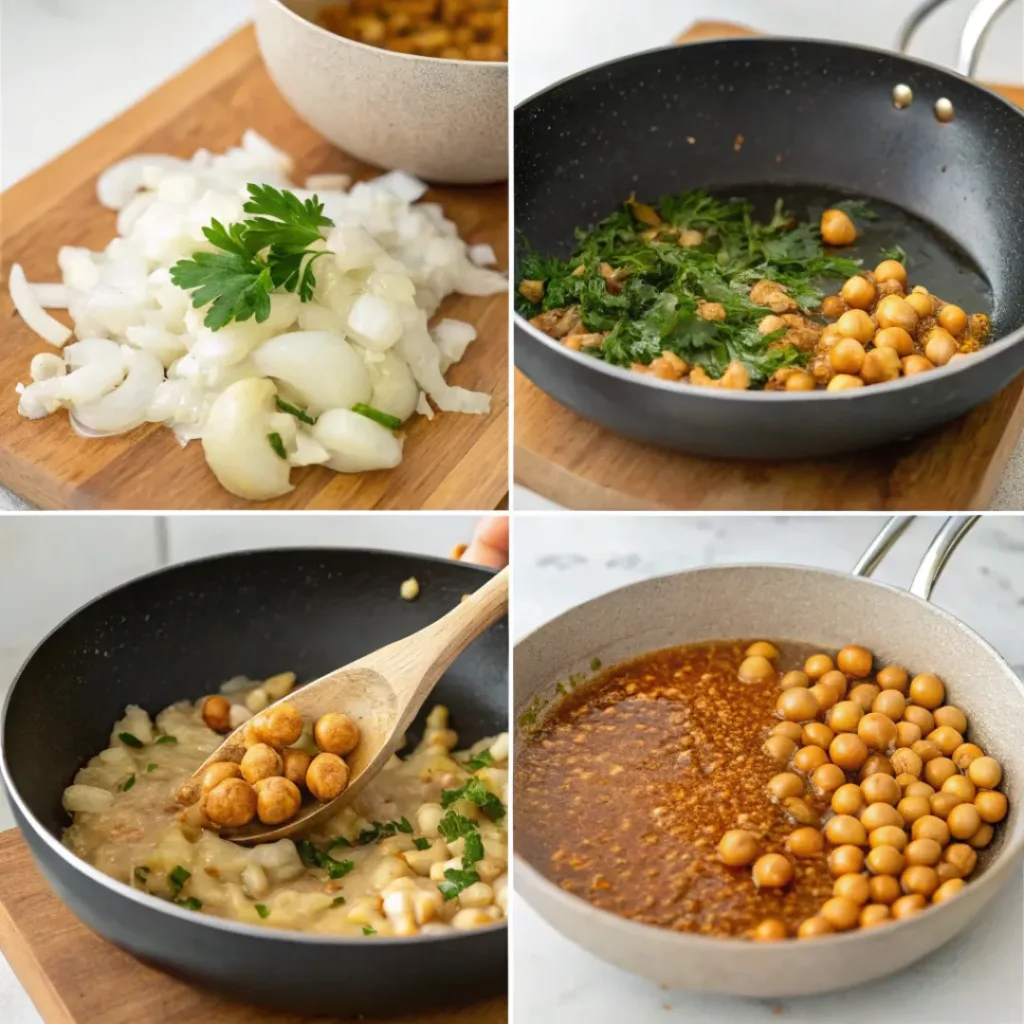 Step-by-step Chickpea Curry