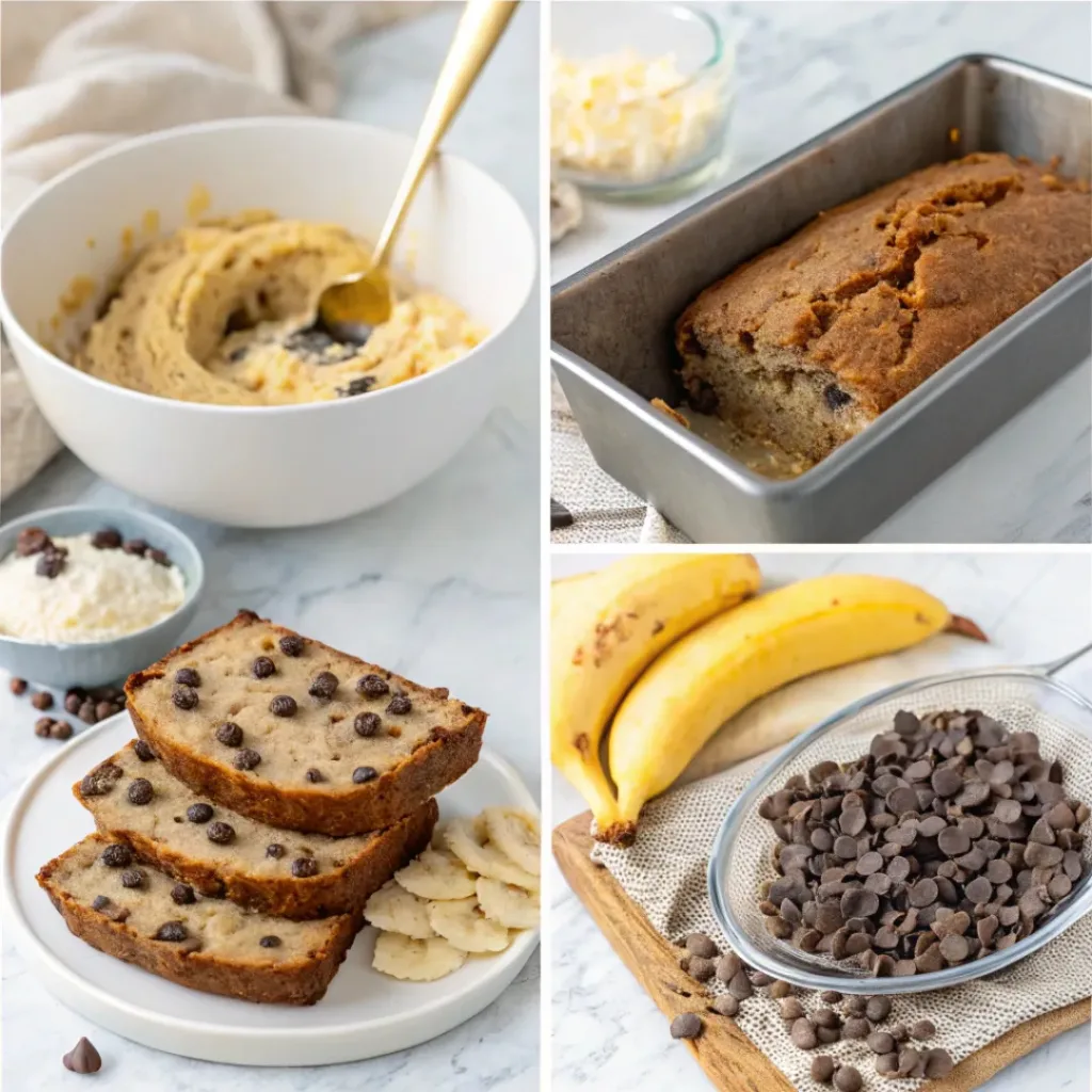 Chocolate Chip Banana Bread – Moist, Sweet & Easy 7 Step-by-step Chocolate Chip Banana Bread
