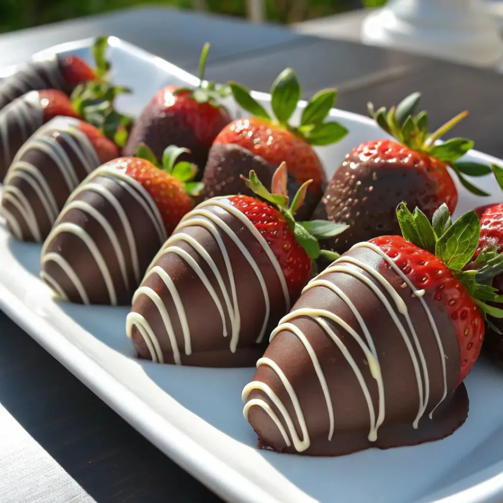 Chocolate Covered Strawberries on platter