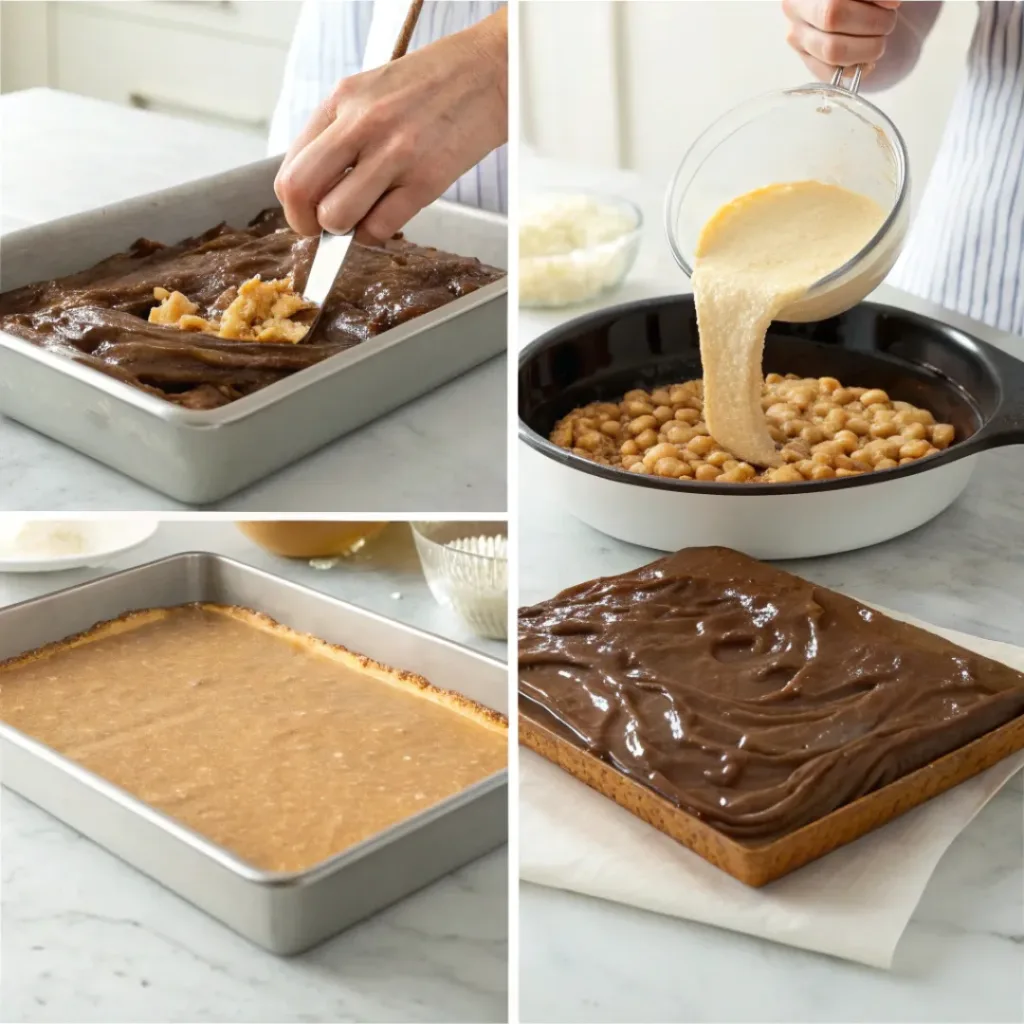 No Bake Chocolate Peanut Butter Bars 7 Step-by-step No Bake Chocolate Peanut Butter Bars