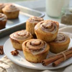 Cinnamon Roll Protein Muffins on plate