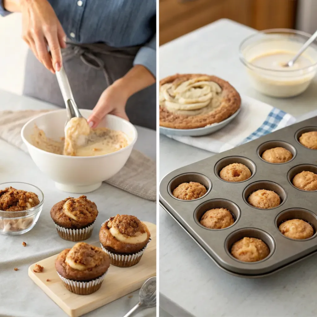 Healthy & Delicious Cinnamon Roll Protein Muffins 7 Step-by-step Cinnamon Roll Protein Muffins