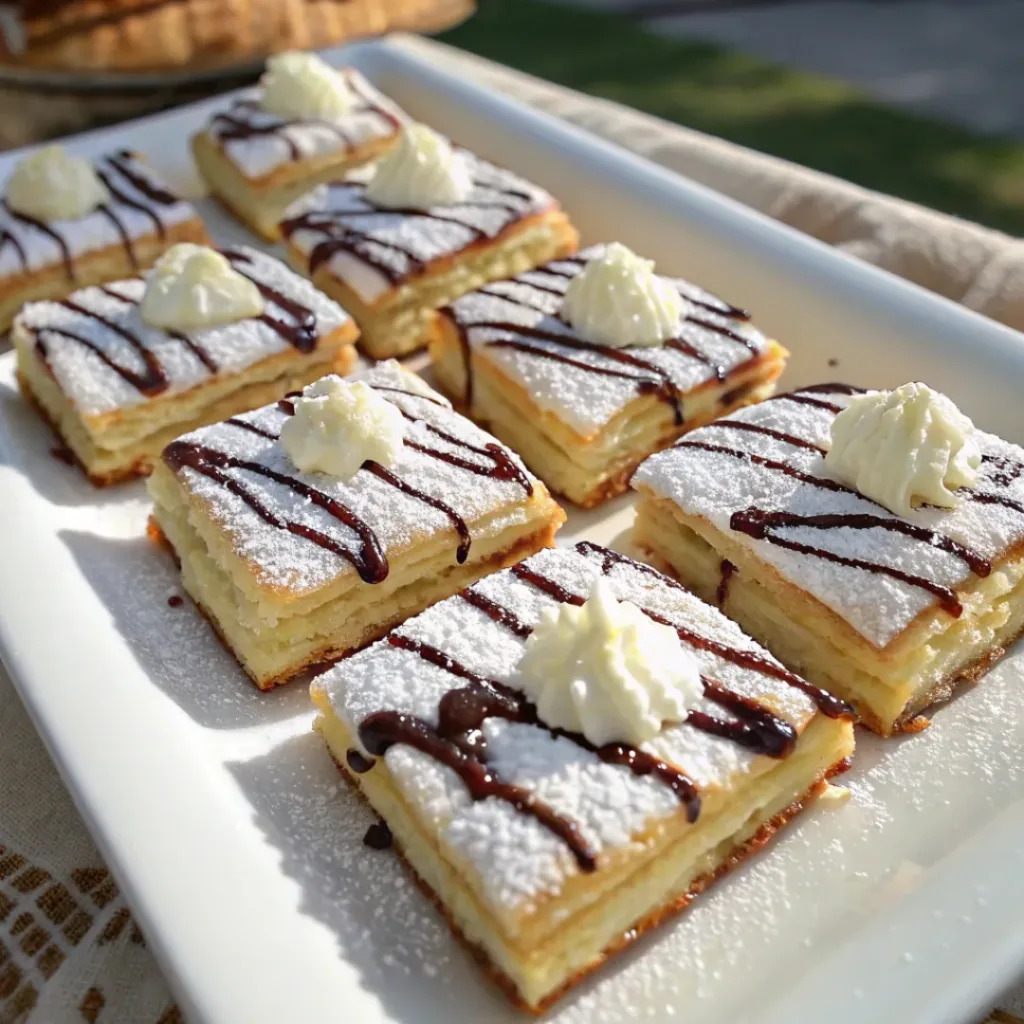 Served Classic Cannoli Squares
