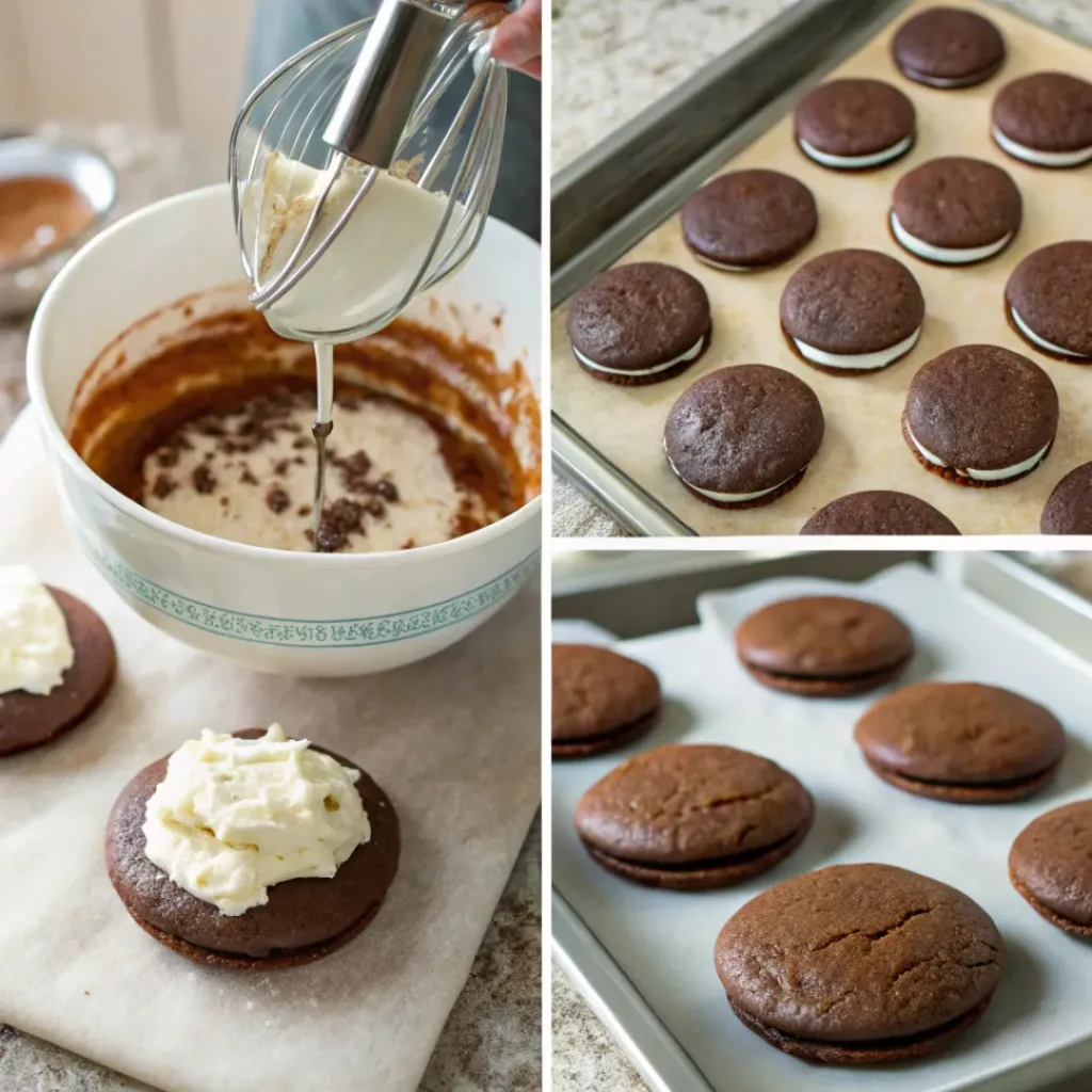Classic Whoopie Pies – Soft, Creamy Bakery-Style Treat 7 Classic Whoopie Pies ingredients flat lay