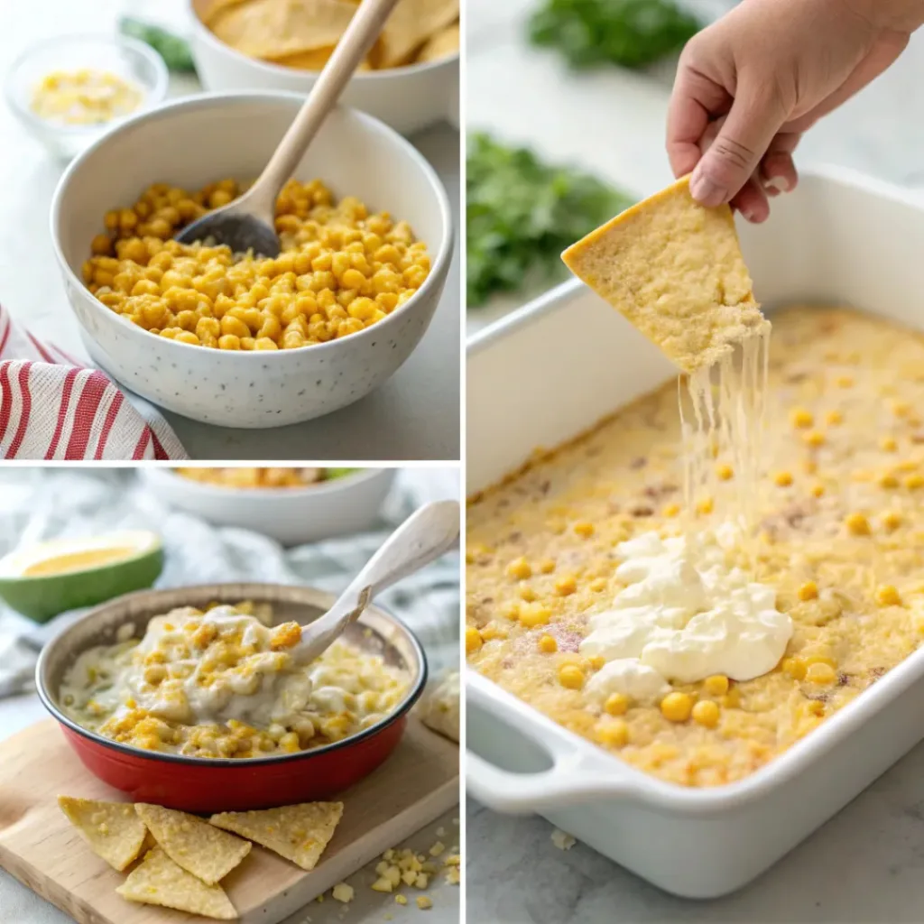 Best Creamy Corn Dip – Quick Appetizer Idea 7 Step-by-step process of making corn dip