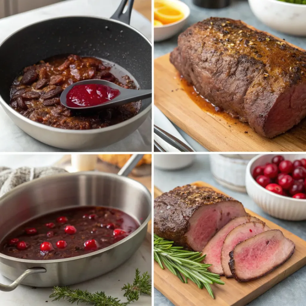 Step-by-step Cranberry Roast Beef