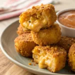 Crispy mac and cheese bites with dipping sauce