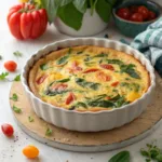 Crustless Egg Quiche in baking dish