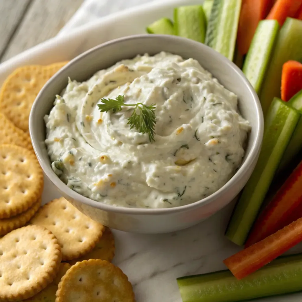 Creamy Dill Pickle Dip 8 Served Dill Pickle Dip with dippers