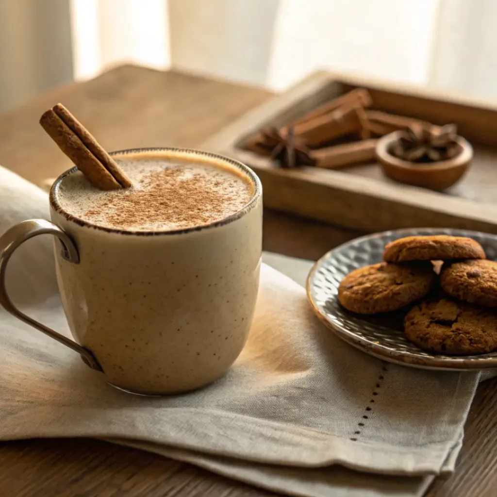 Easy Homemade Chai Latte – Warm & Cozy Spice 8 Homemade chai latte served with cinnamon and cookies