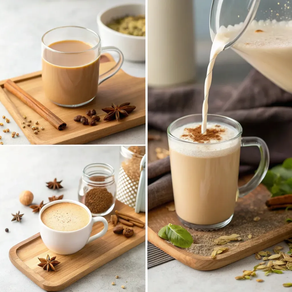 Easy Homemade Chai Latte – Warm & Cozy Spice 7 Step-by-step collage of making homemade chai latte