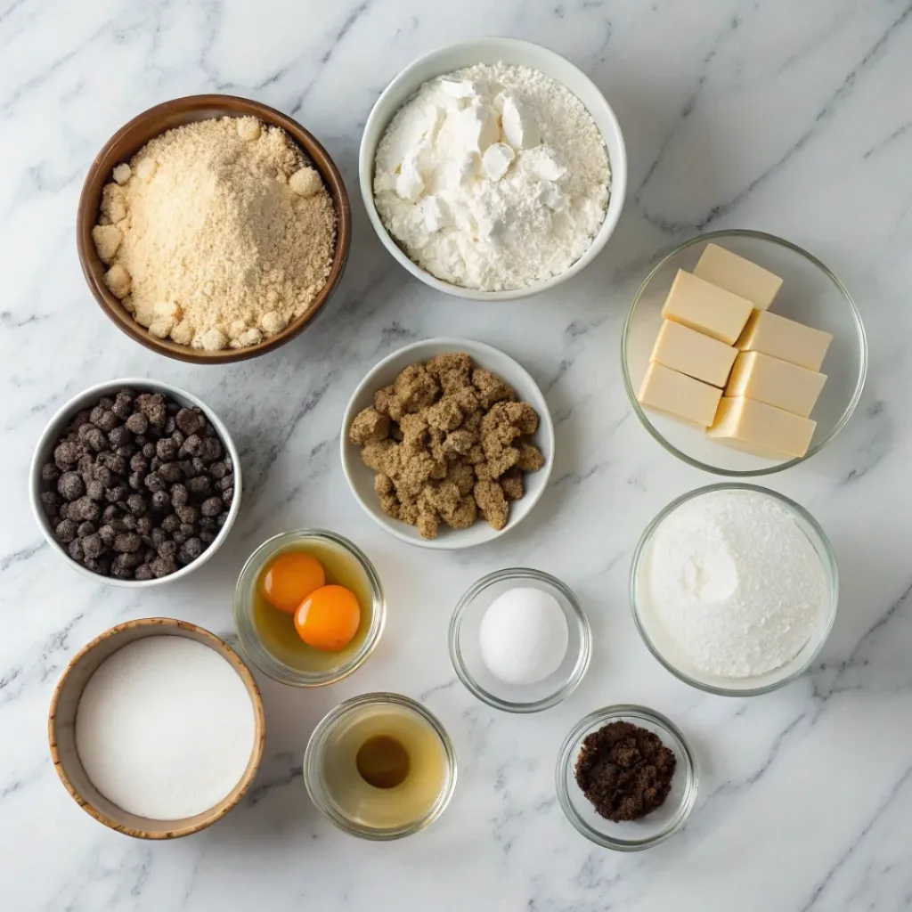 Giant Skillet Chocolate Chip Cookie – Soft, Gooey & Crowd-Pleasing 6 Giant skillet chocolate chip cookie ingredients