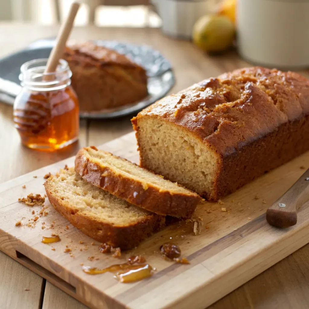 Honey and Spice Loaf on cutting board