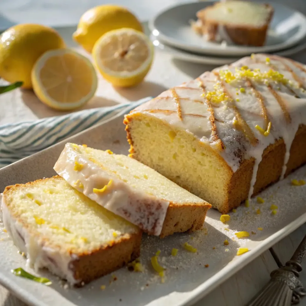 Served Lemon Loaf slices
