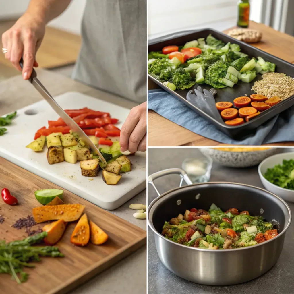 Light Winter Salad with Roasted Veggies and Grains 7 Step-by-step Light Winter Salad