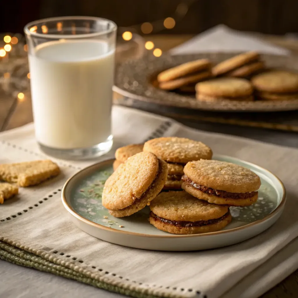Old‑Fashioned Brown Sugar Icebox – Classic & Chewy Cookies 8 Brown Sugar Icebox Cookies served with milk