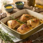 Oven baked chicken thighs with crispy skin