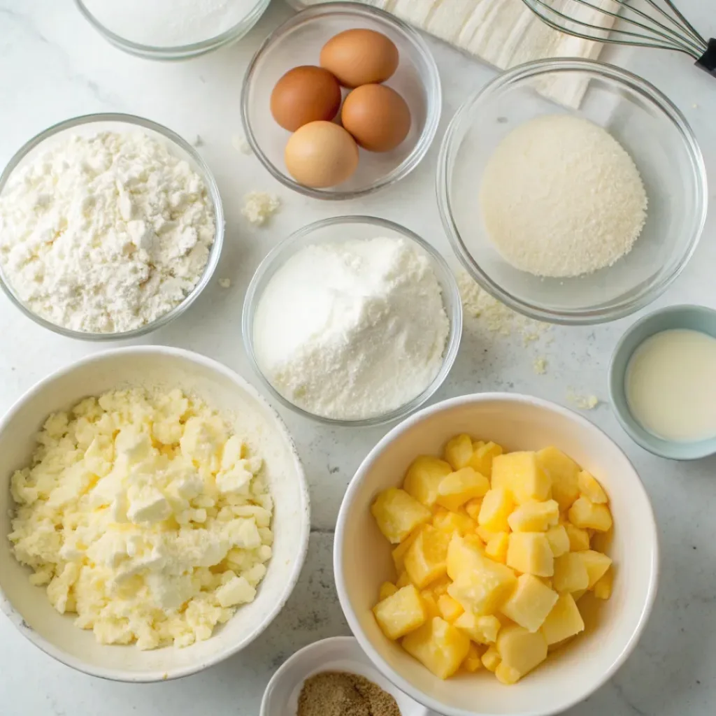 Pineapple Coconut Bread ingredients