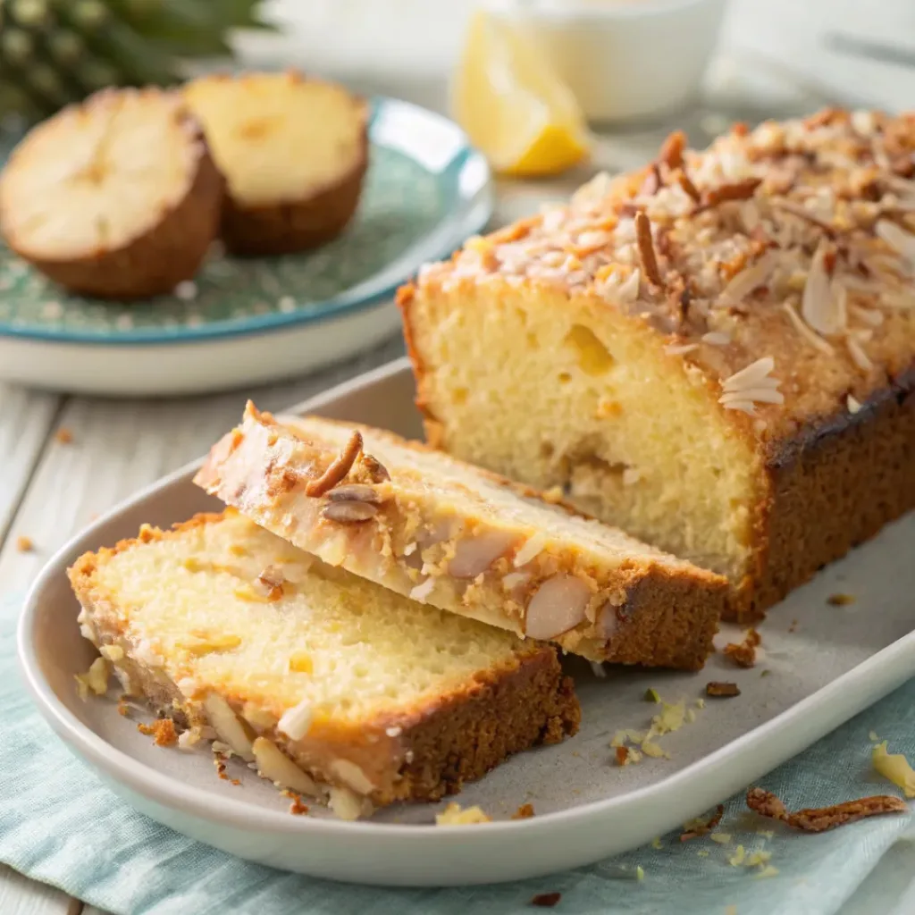 Sliced Pineapple Coconut Bread