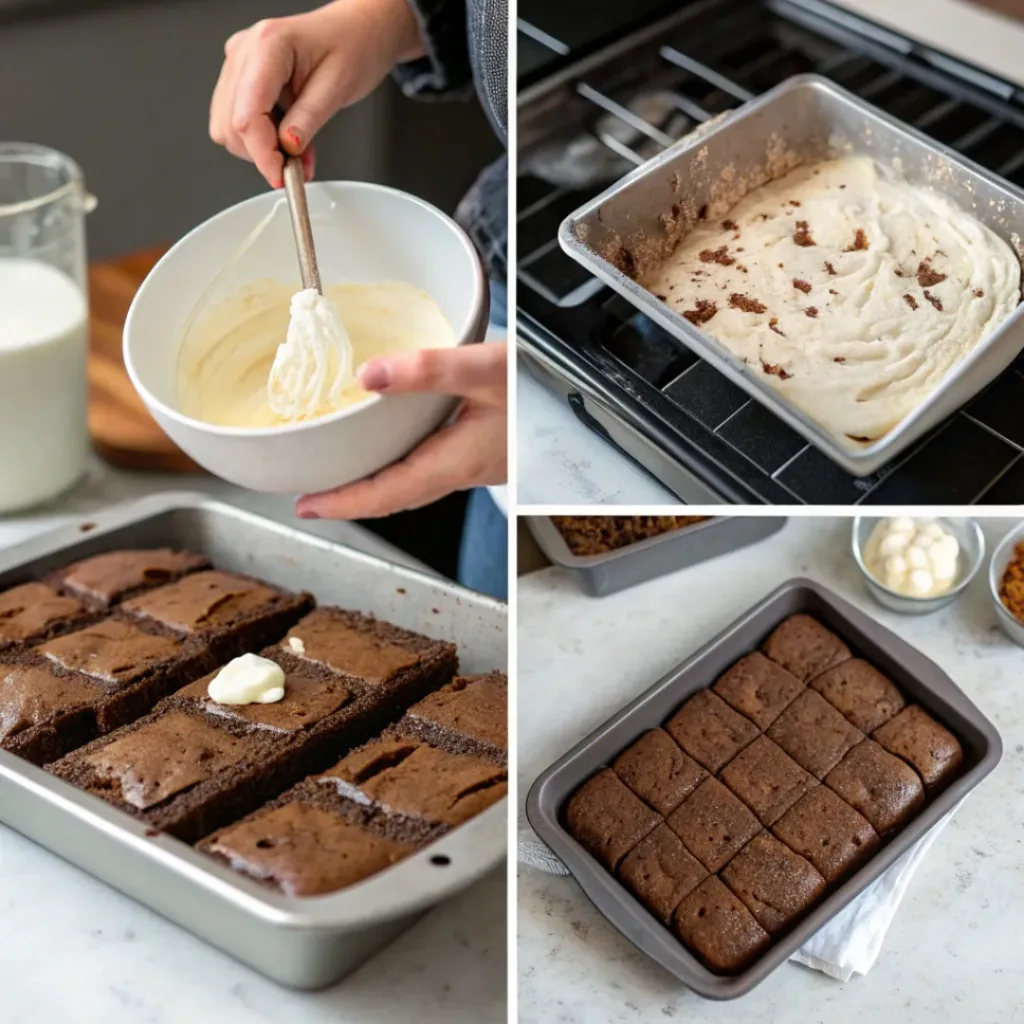 Step-by-step Red Velvet Brownies