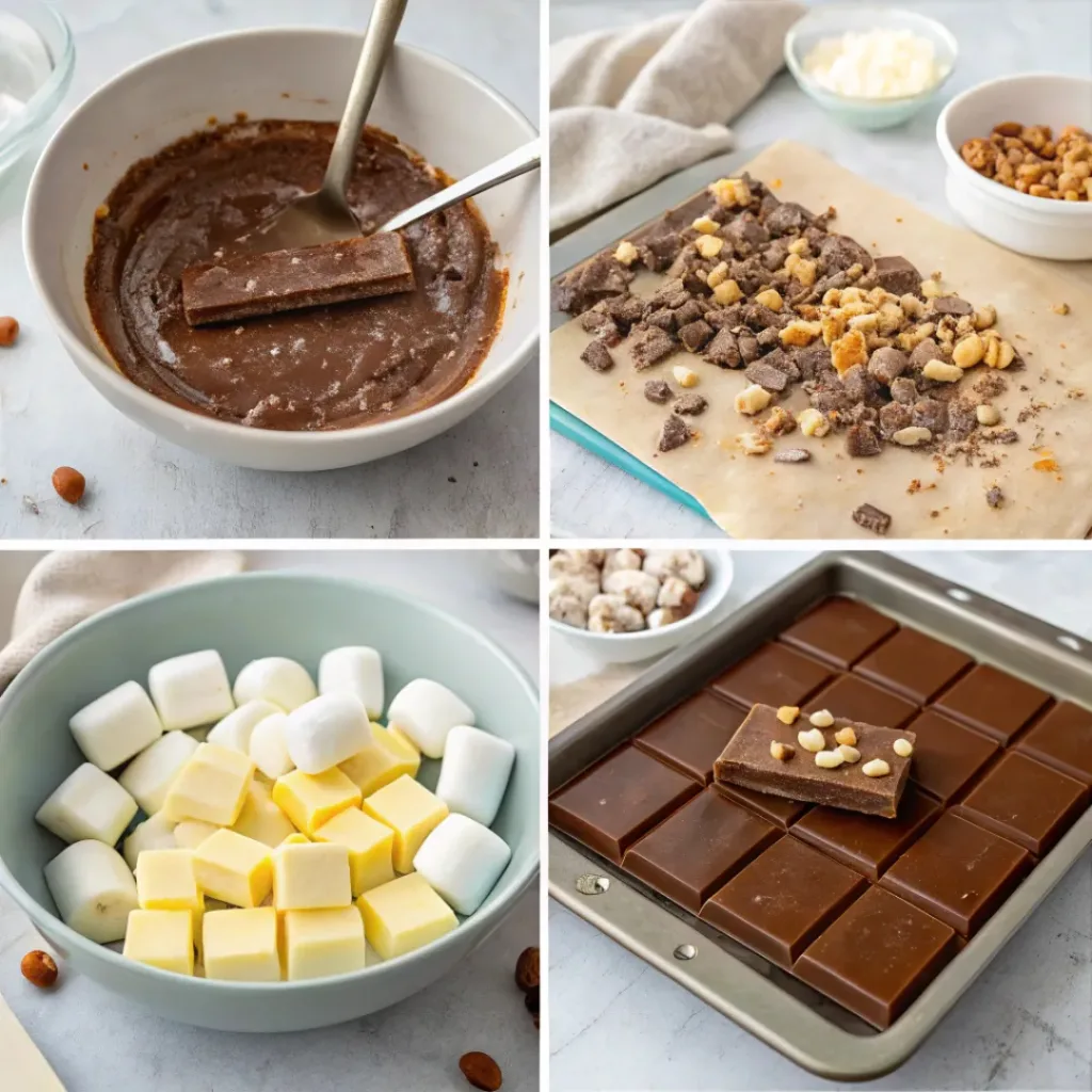 Step-by-step Rocky Road Bars